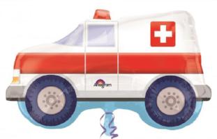 S/S NON LICENSED FOIL:  33" Ambulance Foil - Balloon Express