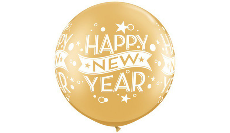 Jumbo Happy New Year Gold - Balloon Express