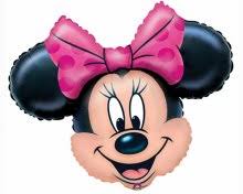 S/S LICENSED MYLARS: Minnie Head - Balloon Express