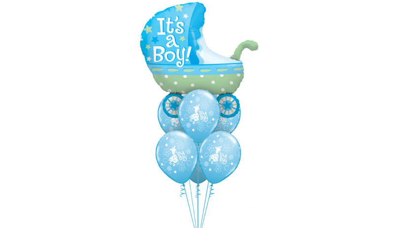 Baby Boy Blue Stroller - Balloon Express