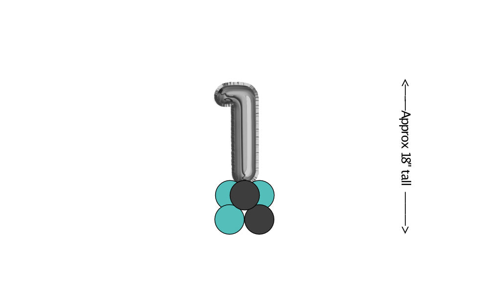 Mini Number on base - Balloon Express