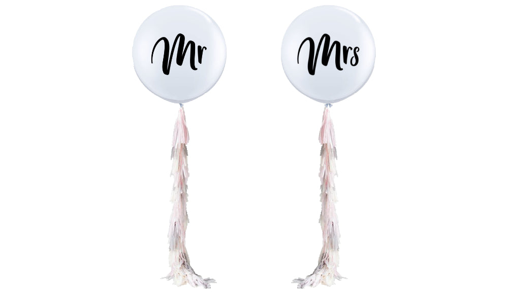 Mr. & Mrs. w/ Tassels