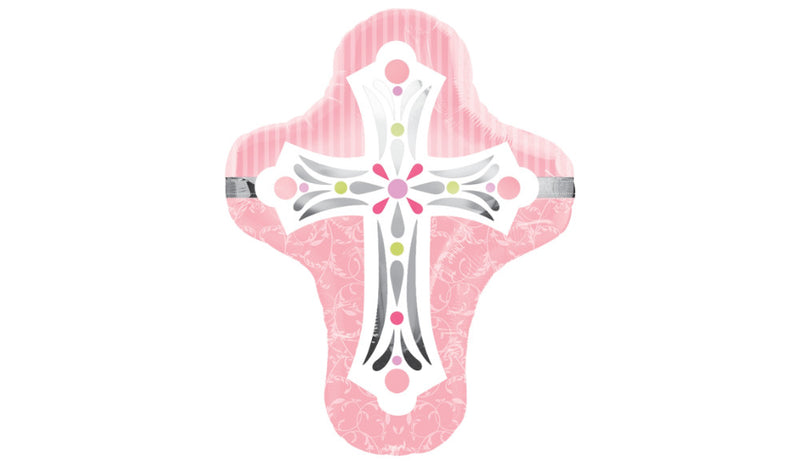 Pink Cross Inflated - Balloon Express