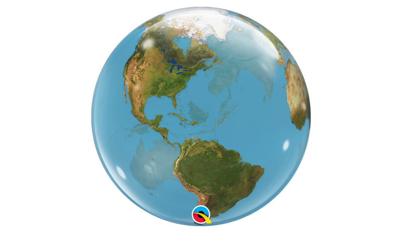 Planet Earth 22" Bubble - Balloon Express