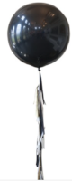 Black Jumbo with tail - Balloon Express