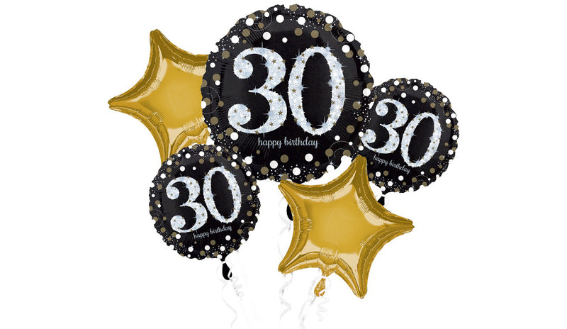 Sparkling Birthday Bouquet (Ages 30-70) - Balloon Express