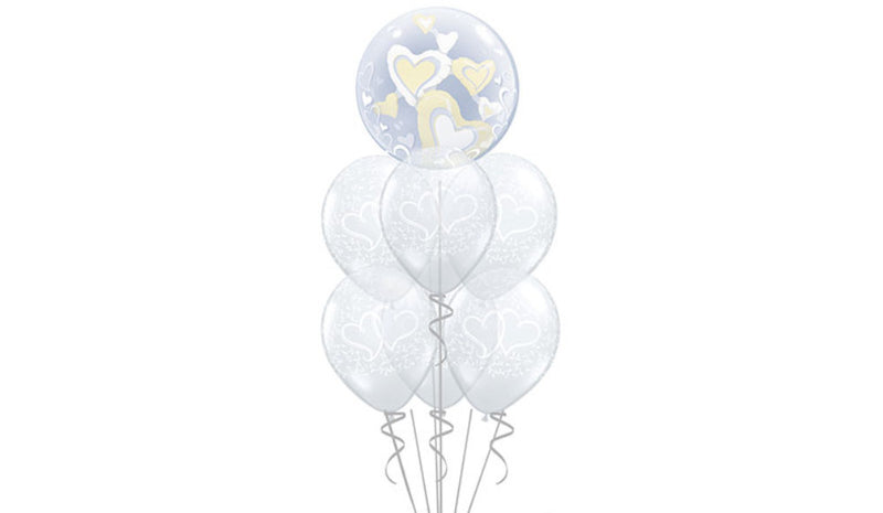 Anniversary Ivory & Hearts - Balloon Express