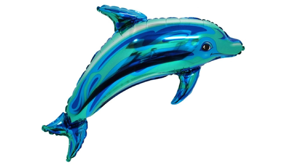 S/S NON LICENSED MYLARS: Dolphin Blue - Balloon Express