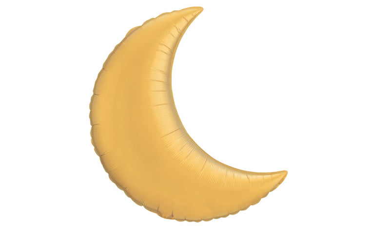 S/S NON-LICENSED MYLAR: Crescent Moon Gold - Balloon Express
