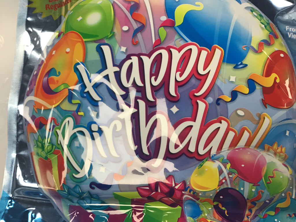 Happy birthday bubble 22”