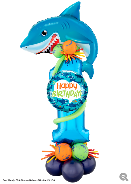 Shark 1st Birthday Sculpture