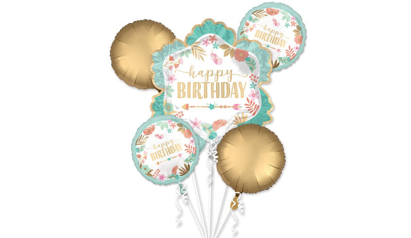 Happy Birthday Boho Bouquet - Balloon Express