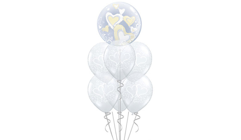 Anniversary Ivory & Hearts - Balloon Express