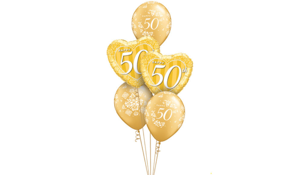 Happy 50th Anniversary Gold - Balloon Express