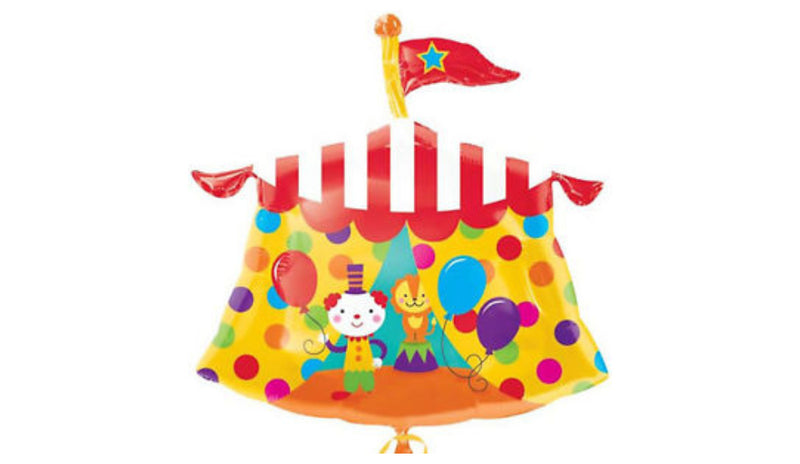 S/S NON LICENSED MYLARS: Circus Tent - Balloon Express