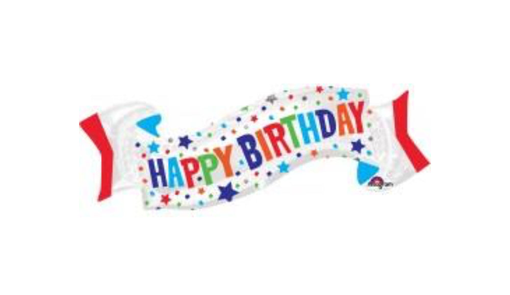 Super Shape Happy Birthday Foil Banner