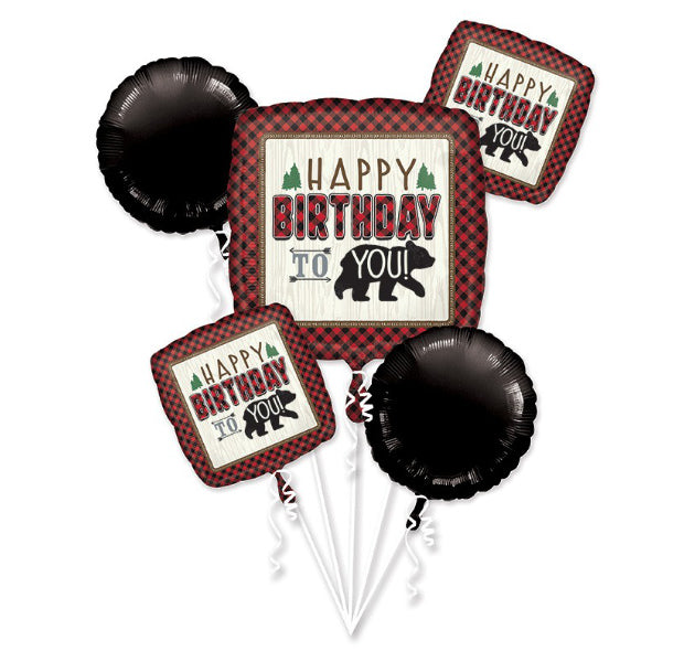 Lumberjack Happy Birthday Foil Bouquet - Balloon Express