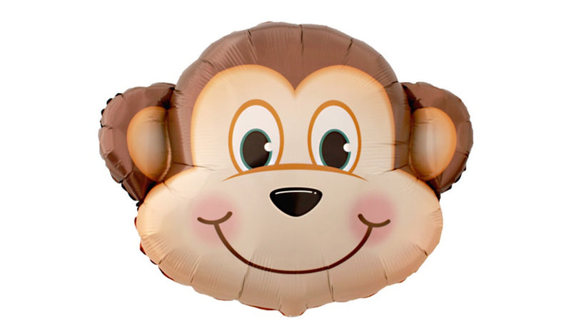 36" Super Shape Monkey Head - inflated - Balloon Express
